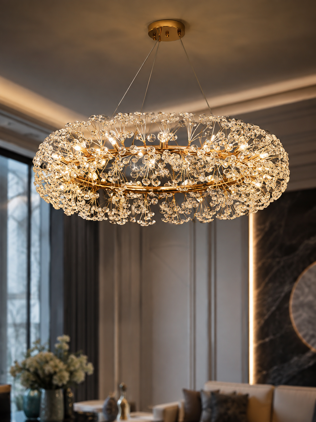 The Dandelia Chandelier — Luxury Crystal Dandelion LED Chandelier