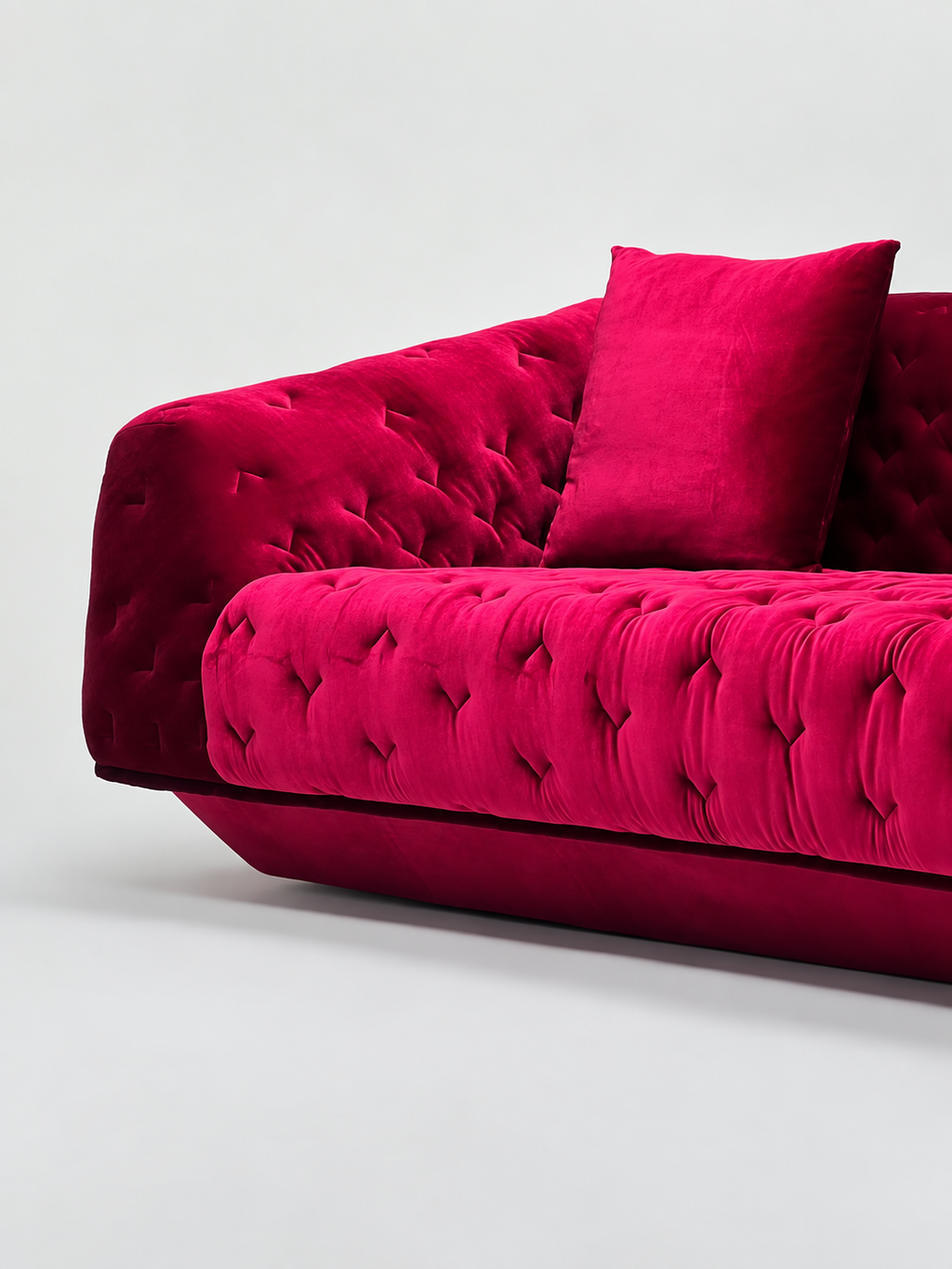 The Fuchsia Regent Sofa — Luxury Tufted Velvet 3 Seater Sofa