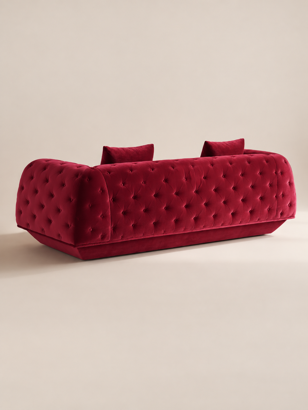 The Fuchsia Regent Sofa — Luxury Tufted Velvet 3 Seater Sofa