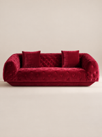 The Fuchsia Regent Sofa — Luxury Tufted Velvet 3 Seater Sofa
