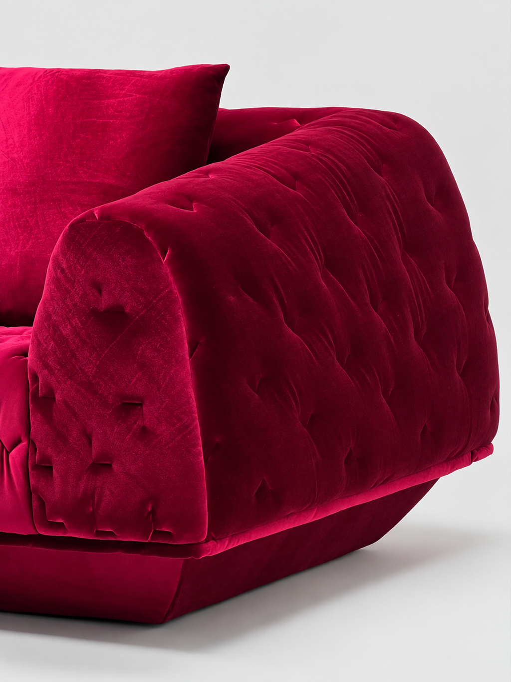 The Fuchsia Regent Sofa — Luxury Tufted Velvet 3 Seater Sofa