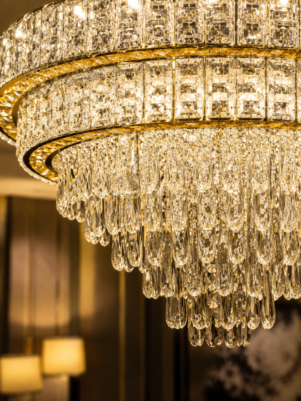 The Haverelle Halo — Luxury Crystal Tiered Chandelier