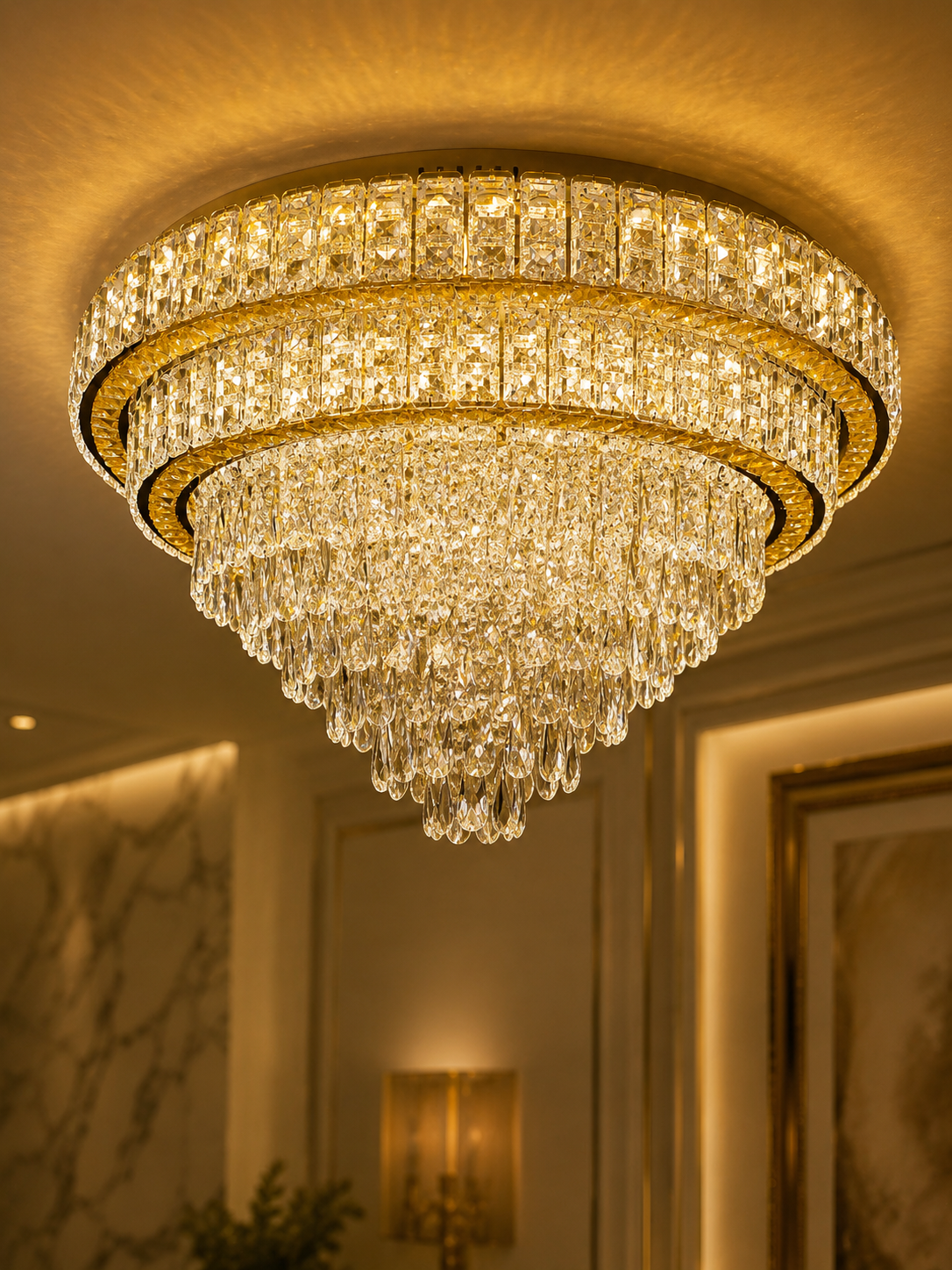The Haverelle Halo — Luxury Crystal Tiered Chandelier