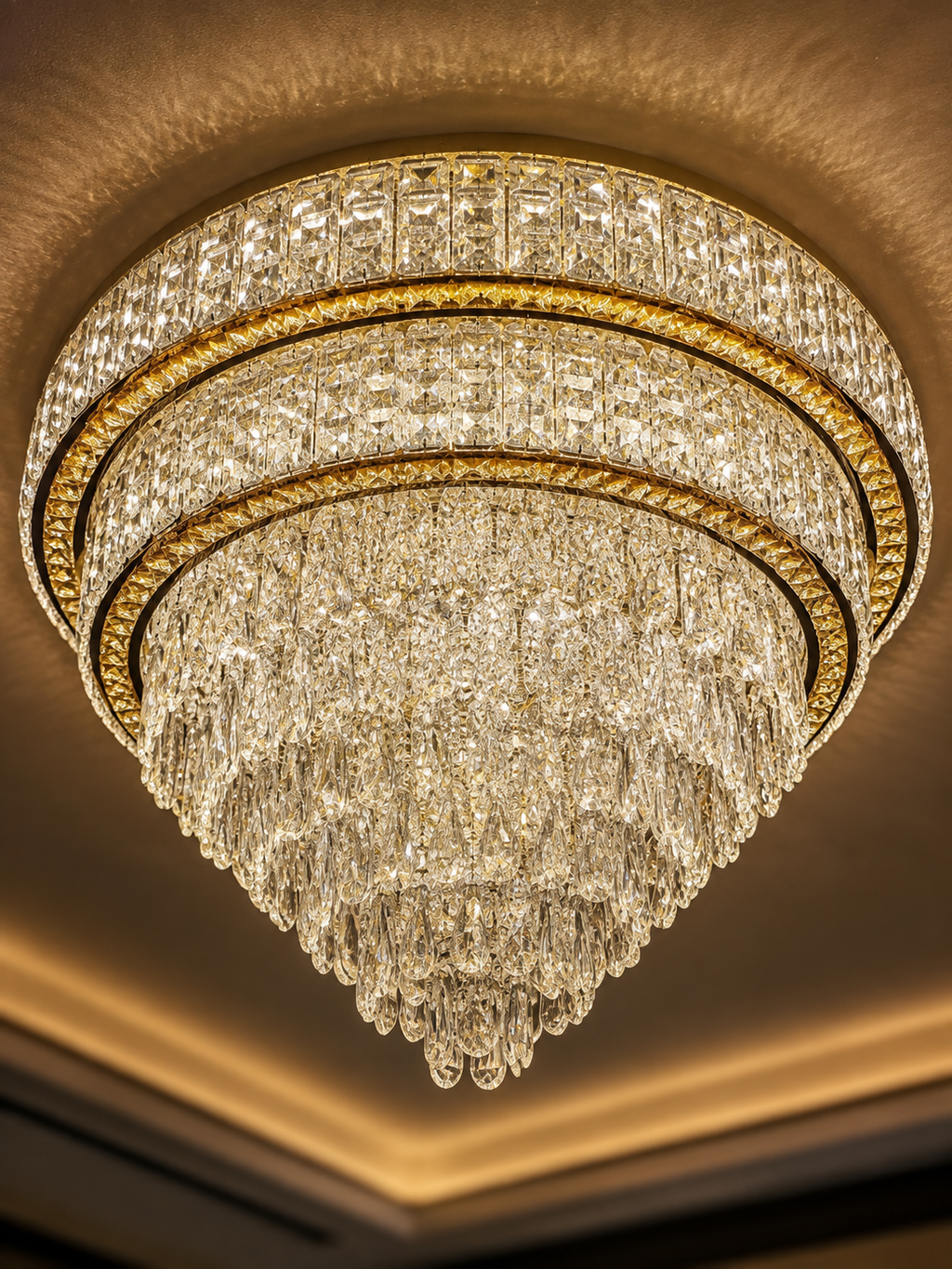 The Haverelle Halo — Luxury Crystal Tiered Chandelier