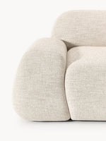The Dune Corner Sofa — Low-Profile Curves, White Bouclé Upholstery