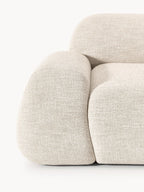The Dune Corner Sofa — Low-Profile Curves, White Bouclé Upholstery