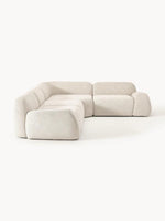 The Dune Corner Sofa — Low-Profile Curves, White Bouclé Upholstery