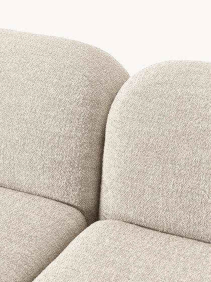 The Dune Corner Sofa — Low-Profile Curves, White Bouclé Upholstery