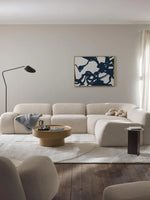The Dune Corner Sofa — Low-Profile Curves, White Bouclé Upholstery