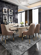 Aria Luxury Contemporary design Marble Dining Table Rectangular Table