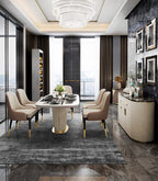 Aria Luxury Contemporary design Marble Dining Table Rectangular Table
