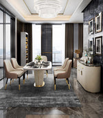 Aria Luxury Contemporary design Marble Dining Table Rectangular Table