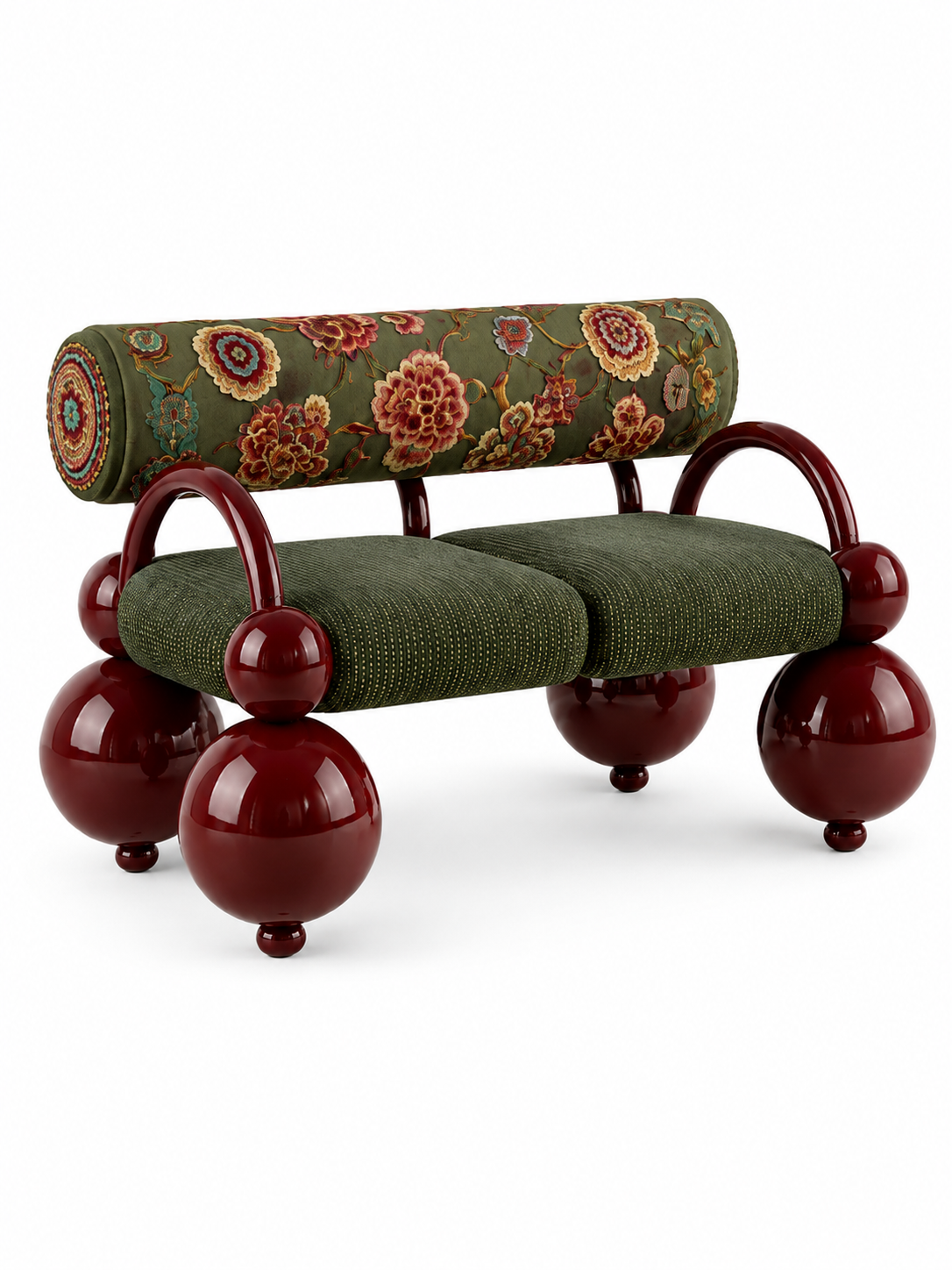 The Gulnaar Sofa — Luxury Teak Wood 2 Seater Sofa
