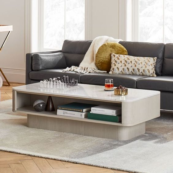 Nia Duo Modern Coffee Table and Side Table Combo Set