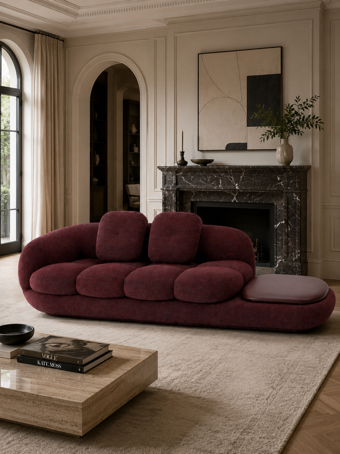 The Marcella Sofa — Luxury Organic Chaise Lounge 3 Seater Sofa