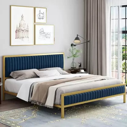 Splendid Modern Metal Velvet Bed