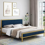 Splendid Modern Metal Velvet Bed