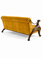 The Zarelle Sofa — Luxury Carved Solid Teak Wood 3 Seater Sofa