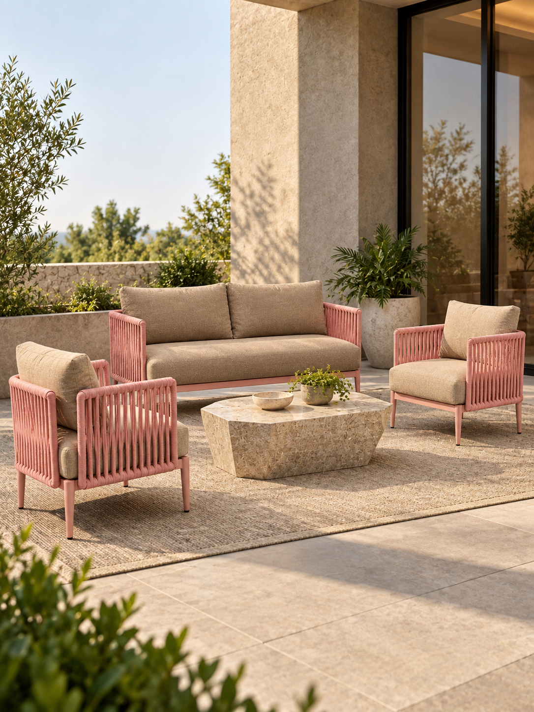 The Cleo Outdoor Sofa — Luxury Rope Lounge Sofa