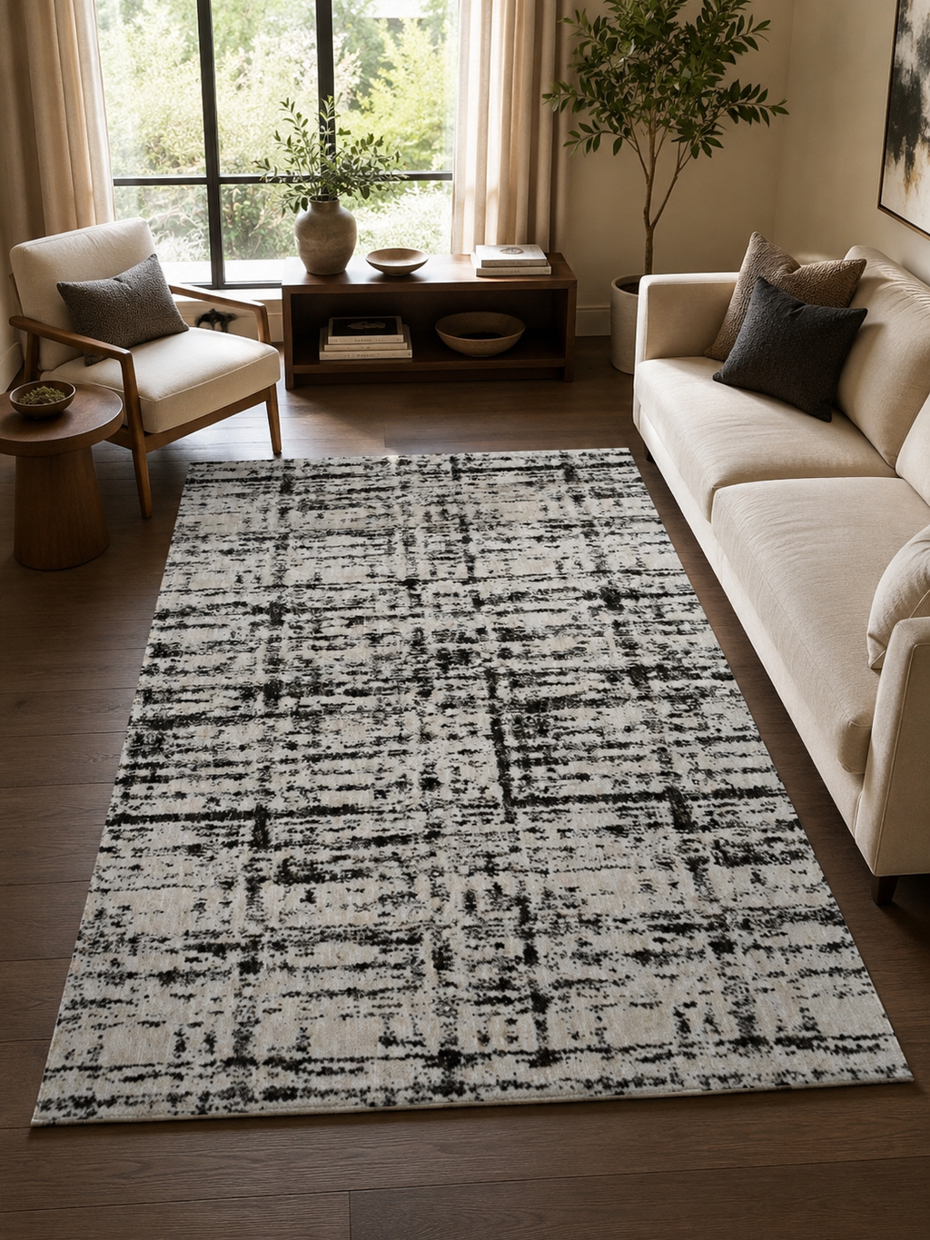The Slatehaven Rug — Luxury Modern Polyester Rug