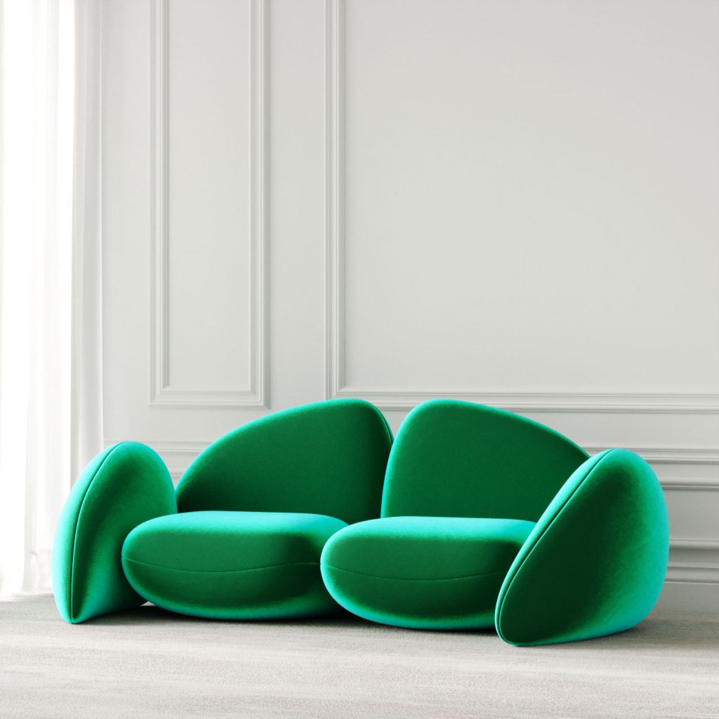 Rysa iFUR Modern Designer Curvy Sofa