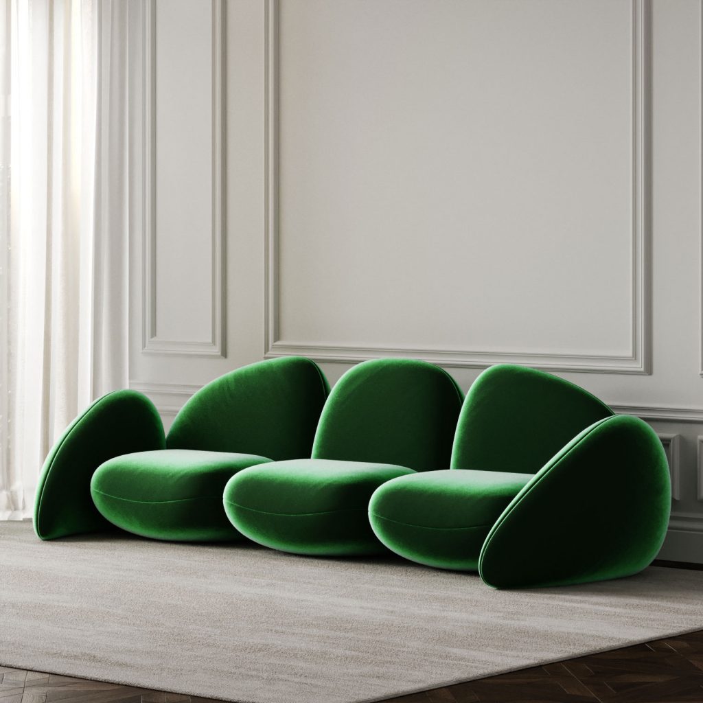 Rysa iFUR Modern Designer Curvy Sofa