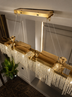 The Orvane Chandelier — Luxury Cascading Crystal Rectangular Chandelier