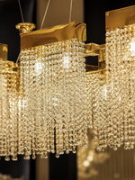 The Orvane Chandelier — Luxury Cascading Crystal Rectangular Chandelier