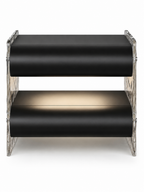 The Lucentra Side Table — Modern Open-Shelf Nightstand with Ambient Lighting