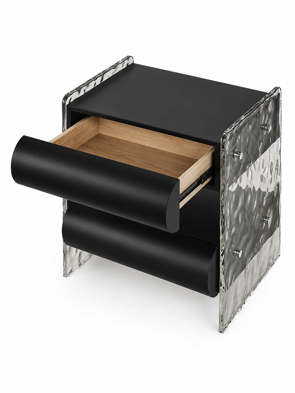 The Lucentra Side Table — Modern Open-Shelf Nightstand with Ambient Lighting
