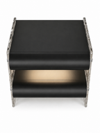 The Lucentra Side Table — Modern Open-Shelf Nightstand with Ambient Lighting
