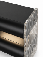 The Lucentra Side Table — Modern Open-Shelf Nightstand with Ambient Lighting