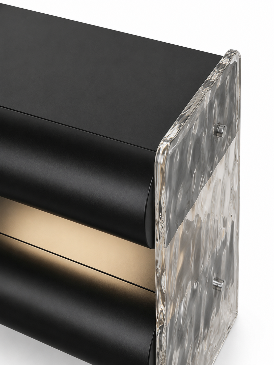 The Lucentra Side Table — Modern Open-Shelf Nightstand with Ambient Lighting