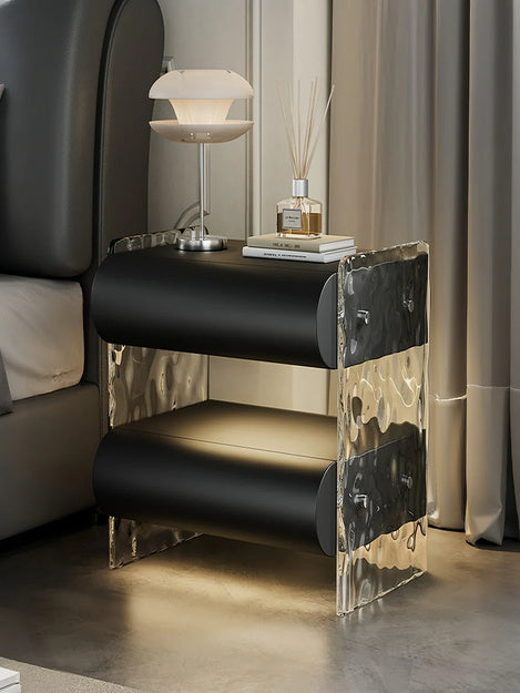 The Lucentra Side Table — Modern Open-Shelf Nightstand with Ambient Lighting
