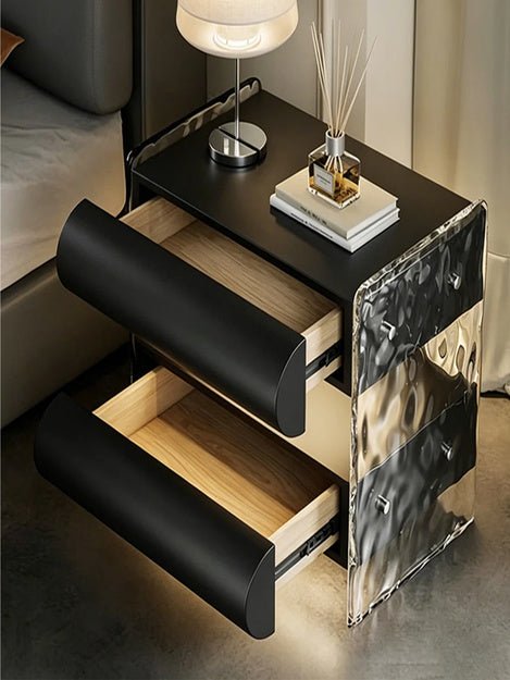 The Lucentra Side Table — Modern Open-Shelf Nightstand with Ambient Lighting
