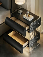 The Lucentra Side Table — Modern Open-Shelf Nightstand with Ambient Lighting