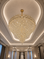 The Elarique Chandelier — Luxury Crystal Waterfall Dome Chandelier