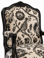 The Virelle Accent Chair — Luxury Carved Solid Wood Statement Chair