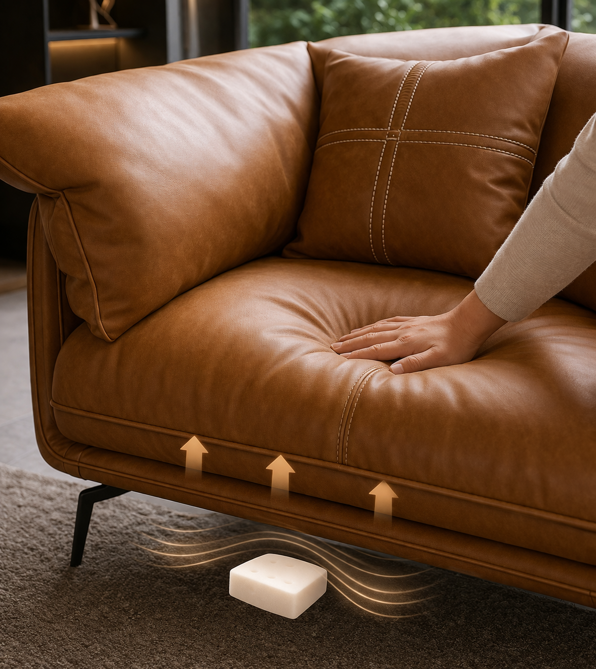 maca sofa tan color 5