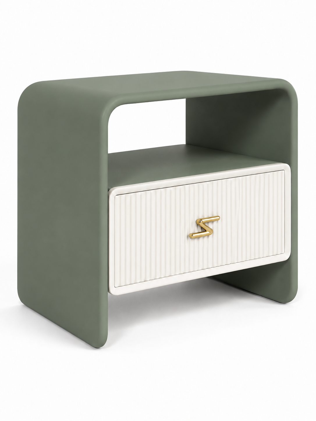 The Verdanza Bedside Table — Modern Nightstand with Drawer Storage, Open Shelf & Minimalist Bedroom Furniture
