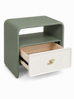 The Verdanza Bedside Table — Modern Nightstand with Drawer Storage, Open Shelf & Minimalist Bedroom Furniture