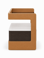 The Vetria Bedside Table — Modern Nightstand with Drawer Storage & Open Display Shel