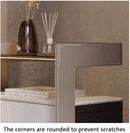 The Vetria Bedside Table — Modern Nightstand with Drawer Storage & Open Display Shel