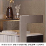 The Vetria Bedside Table — Modern Nightstand with Drawer Storage & Open Display Shel