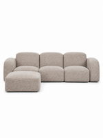 The Modena Sofa — Luxury Modular Bouclé 3 Seater Sofa with Ottoman