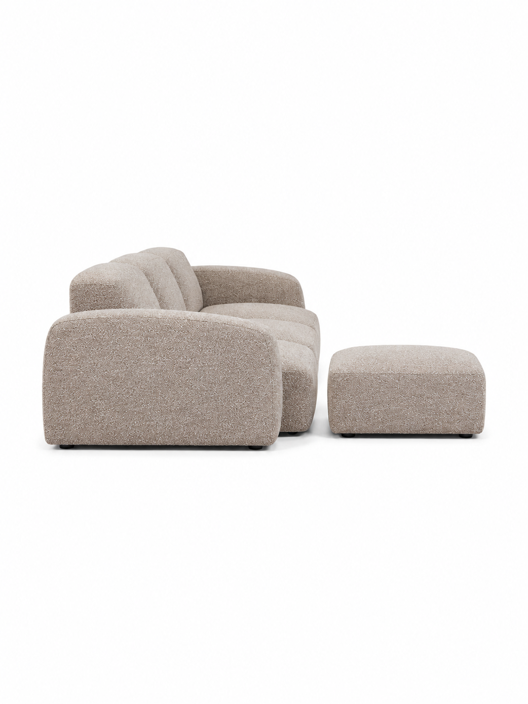 The Modena Sofa — Luxury Modular Bouclé 3 Seater Sofa with Ottoman