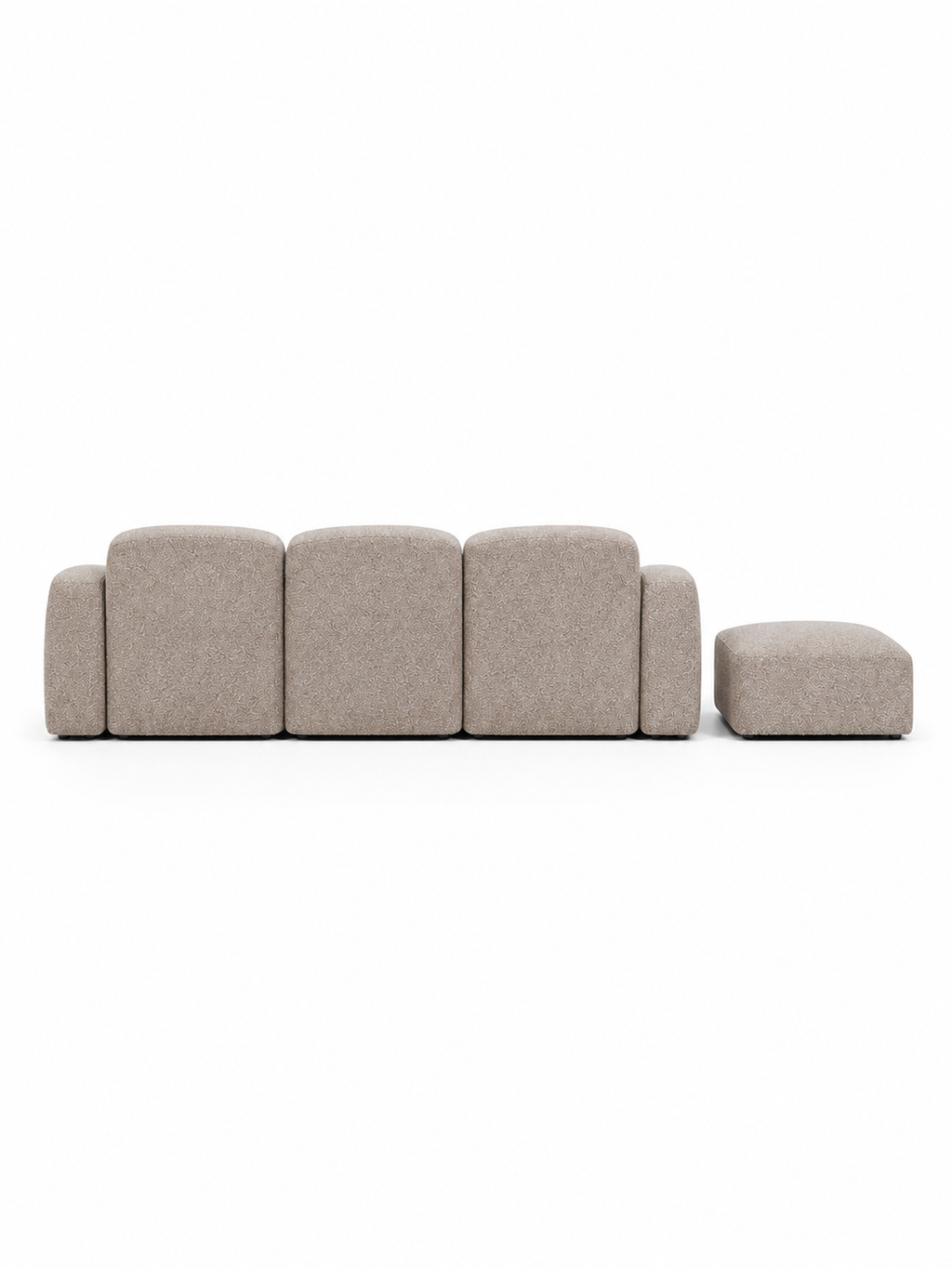 The Modena Sofa — Luxury Modular Bouclé 3 Seater Sofa with Ottoman
