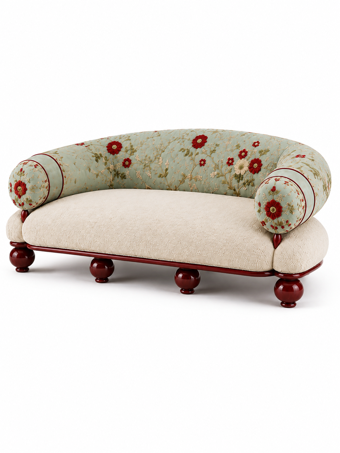 The Mehrana Sofa — Luxury Mughal-Inspired Embroidered 2 Seater Sofa