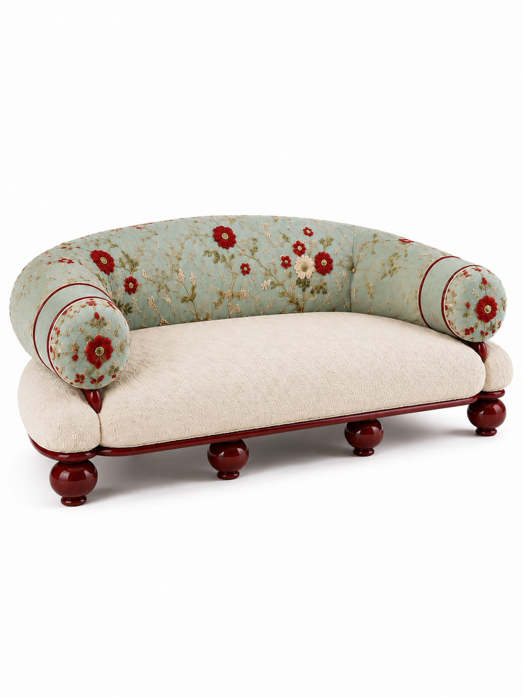 The Mehrana Sofa — Luxury Mughal-Inspired Embroidered 2 Seater Sofa