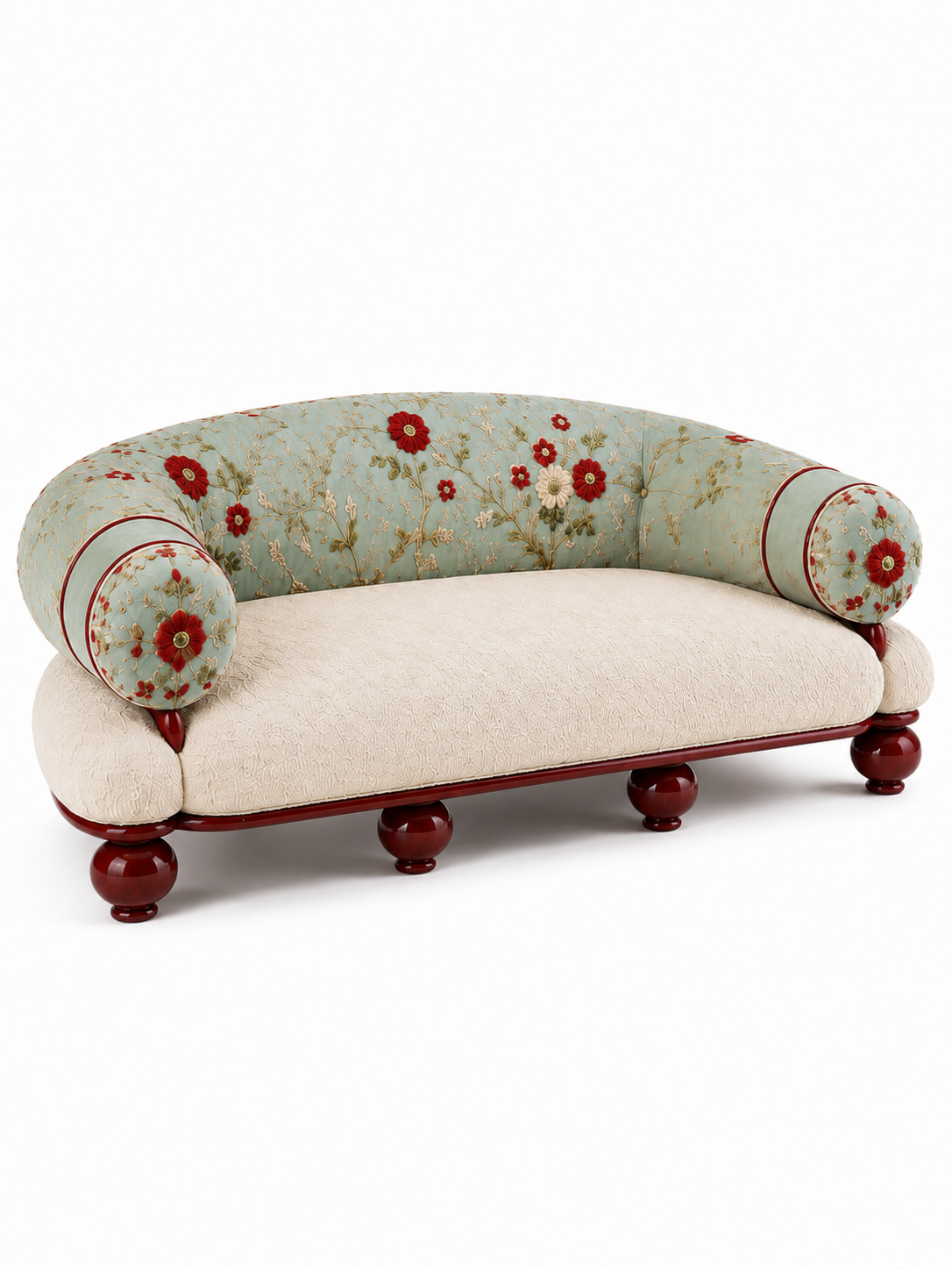 The Mehrana Sofa — Luxury Mughal-Inspired Embroidered 2 Seater Sofa